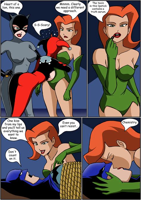 Rule Girls Batman Batman Series Catwoman Comic Dc Dcau Female Harley Quinn Kissing
