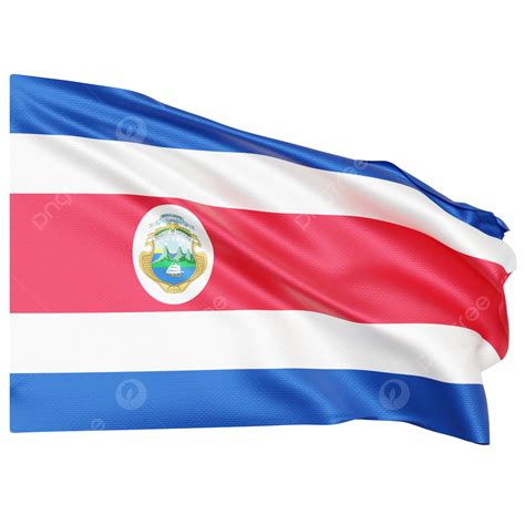 Ondear La Bandera De Costa Rica Png Bandera De Costa Rica Con Asta