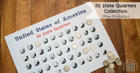 Checklist Printable State Quarter Collection Sheet