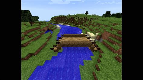 Minecraft Building Tutorial 1 Wooden Bridge Youtube