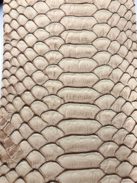 Vinyl Fabric Tan Faux Viper Snake Skin Leather Upholstery 3d Scales