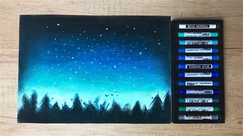 How To Draw A Night Sky Step By Step Youtube