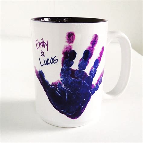 Siblings Handprint Footprint Mug Print Can Be Placed On The Etsy In