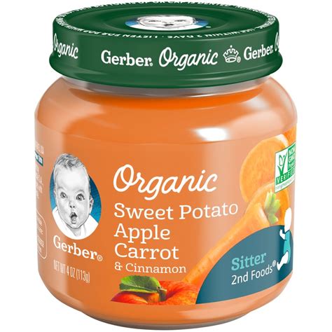 Gerber 2nd Foods Organic Sweet Potato Apple Carrot And Cinnamon Shop
