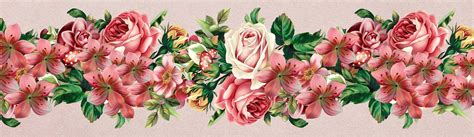 Buy Rose And Lilies Flower Wall Border Sticker