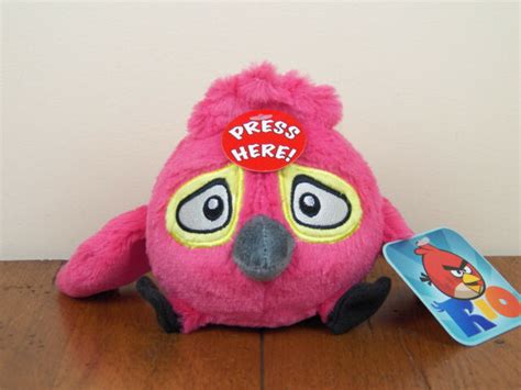 Rio 5 Pink Caged Bird Angry Birds Plush Stuffed Animal Doll No Sound