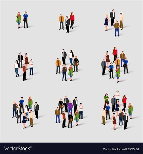 Different Groups People Social Network Royalty Free Vector