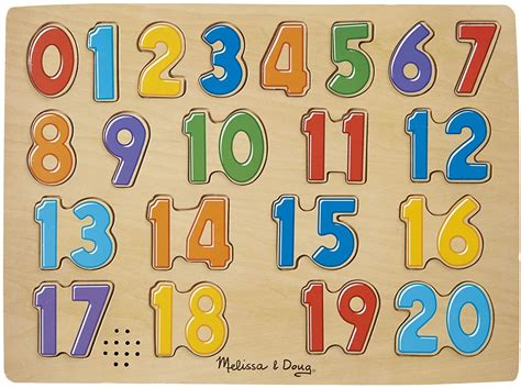 Melissa And Doug Numbers 1 20 Sound Wooden Puzzle 339 772003391 Ebay