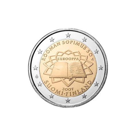 2 Euro Commemorative Coin Finland 2007 Treaty Of Rome Romacoins
