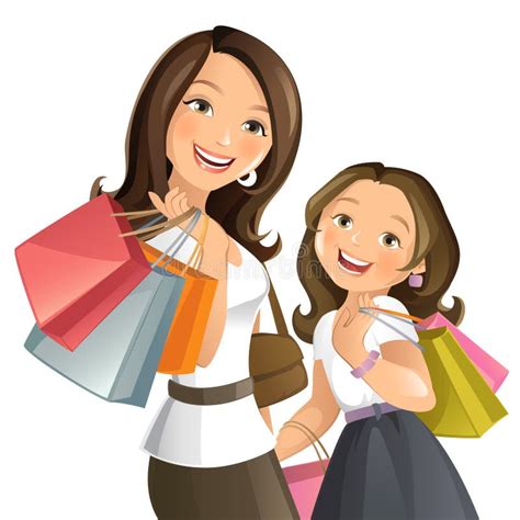 Shopping Day Stock Vector Illustration Of Kids Happy 65637697