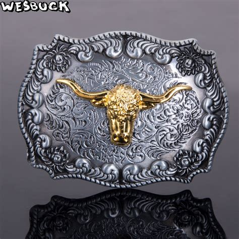 Wesbuck Brand Gold Eagle Belt Buckles For Men Women Animal Western