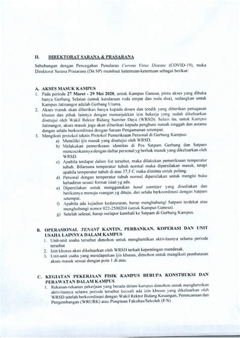 Surat Edaran Institut Teknologi Bandung Perpustakaan Itb