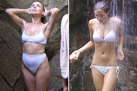 Im A Celebs Nadine Coyle Copies Myleene Klasss Iconic Scene As She Showers In See Through