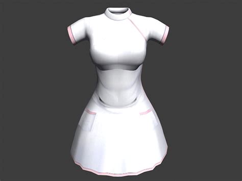 nurse uniform dress 3d model 3ds max object files free download cadnav