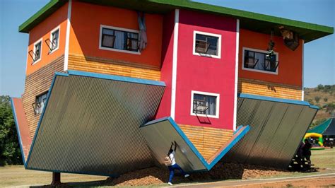 Breakfast is served every morning at the property. South Africa's 'upside down' house attracts tourists - ABC ...