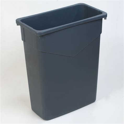34201523 Trimline Rectangle Waste Container 15 Gallon Gray