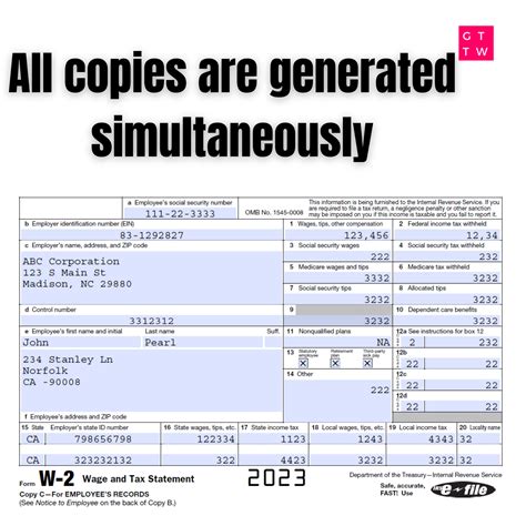 W2 Form Irs 2023 Fillable Pdf With Print And Clear Buttons Generate W2 Quickly Digital Download