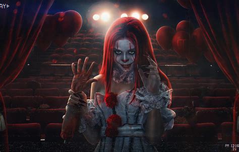 Wallpaper Girl Doll Face Blood Girl Darkness Horror