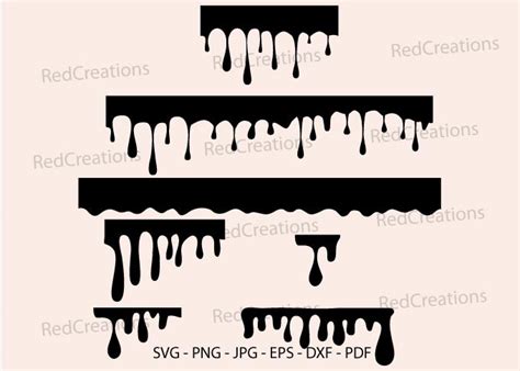 Dripping Borders Svg Blood Dripping Graphic By Redcreations · Creative