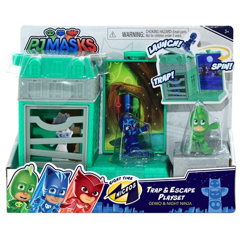 Pj Masks Just Play Nighttime Micros Trap And Escape Playset Gekko Vs