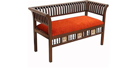 A sofa set that combines comfort as well as style & made in durable wood. Buy Teak Wood Two Seater Sofa in Walnut Finish by ...