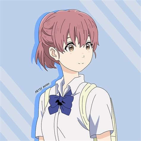 Nishimiya Ponytail A Silent Voice Stickers By Artsy