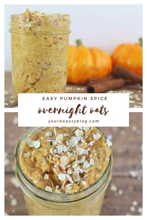45 calories of milk, 2%, with added nonfat milk solids, without added vit a, (0.33 cup). Pumpkin Spice Overnight Oats | Low calorie overnight oats, Pumpkin spice, Overnight oats