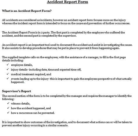 Construction Incident Report Template | Incident report, Report template, Incident report form
