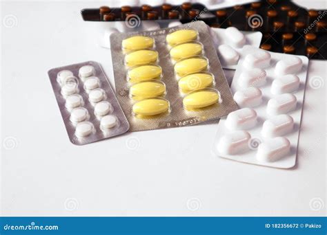 Painkiller Tablets Pills And Capsules Medicine Using For Treatment And