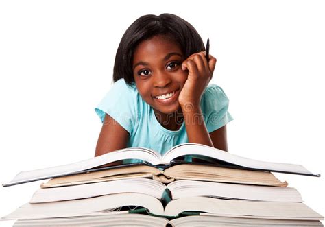 Happy Student With Homework Stock Image Image Of Head