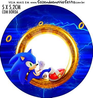 Adesivo para tubetes Sonic Fazendo a Nossa Festa Festas de aniversário do sonic Adesivos