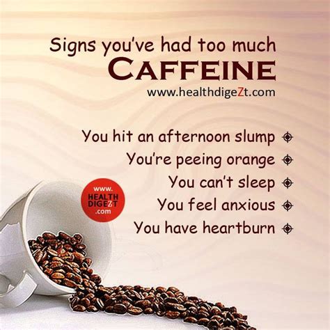 Signs You Had Too Much Caffeine Too Much Caffeine Daily Health Tips Sleep Health