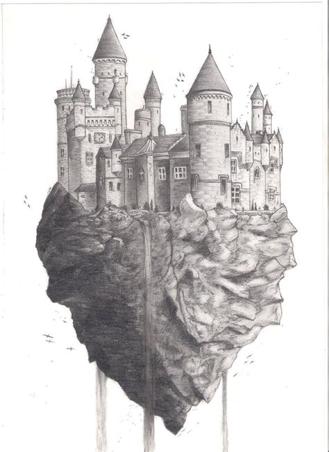 Inspiration Castle Drawing Fantasy Castle Castle Sketch