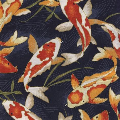Japanese Koi Fish Fabric
