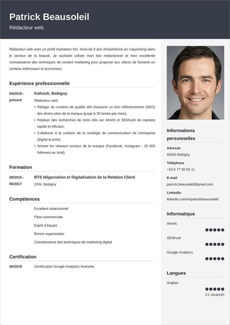 Présentation De Cv Exemples Pour Une Mise En Page Au Top