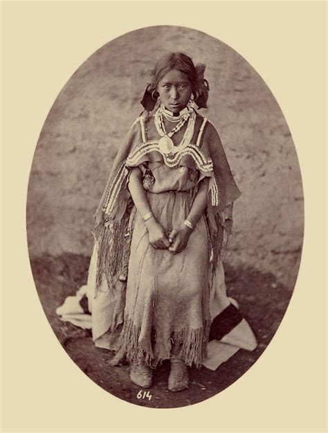 An Old Photograph Of A Young Jicarilla Apache Girl 30th Sept 1871