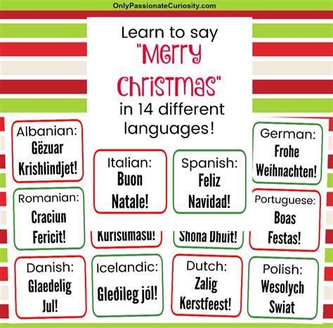 How To Say Merry Christmas In 14 Languages Only Passionate Curiosity