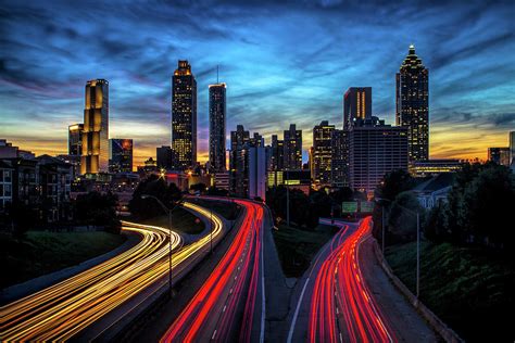 Atlanta Skyline At Sunset Photograph By Mark Chandler Fine Art America