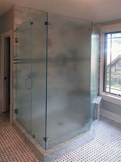 custom etched glass shower glass professionals in dallas