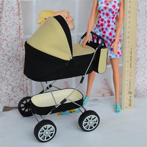 Miniature Baby Stroller For Barbie Dolls In Format Stroller For Dolls Inches