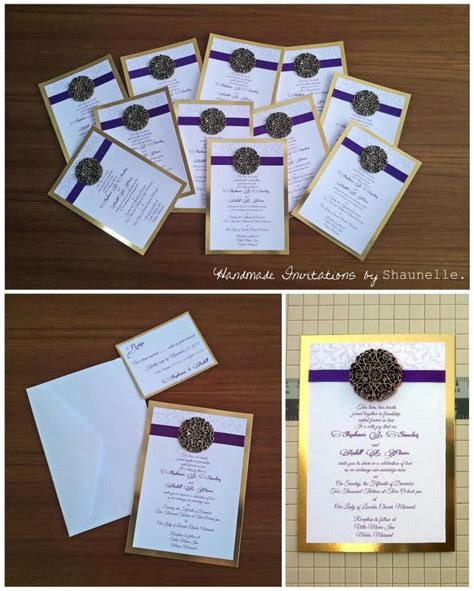 Filigree Medallion Wedding Invitation Gold Single Panel Double Layer