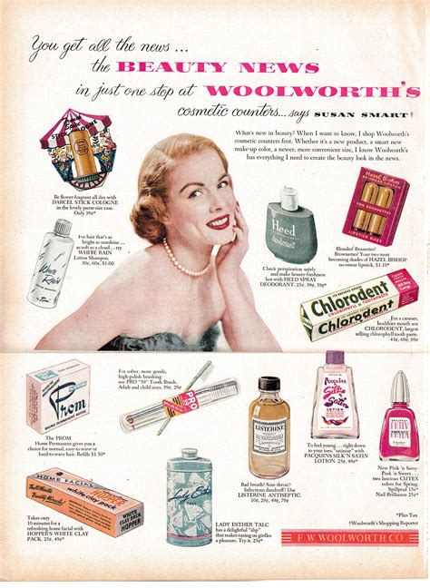 1953 Fw Woolworth Co Cosmetic Counter Beauty News Original Etsy