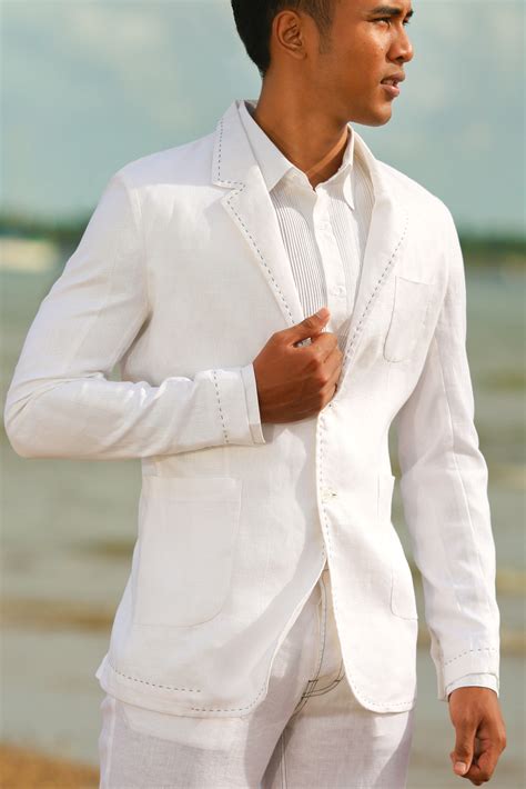 Mens Custom Linen Suit Jacket Beach Wedding Island Importer