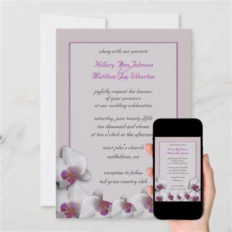 Orchids Wedding Invitation Zazzle