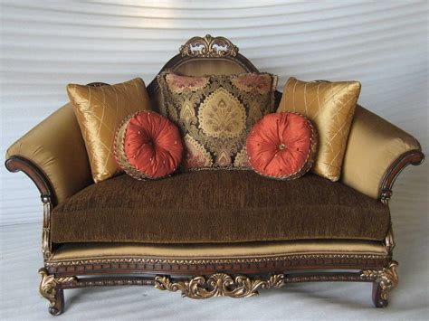 Luxury Silk Chenille Solid Wood Formal Sofa Set 2pcs Benettis Sicily