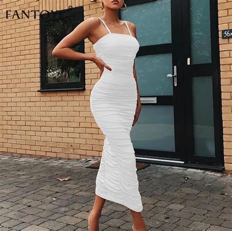 Fantoye Ruched Sheer Sexy Party Dress Women 2018 Strapless Slit Long Maxi Dress Elgant Summer