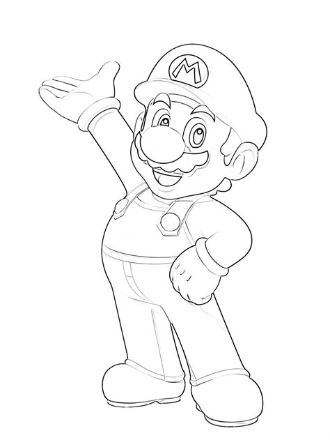 Mario Printable Coloring Page