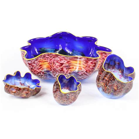 Sold Price Dale Patrick Chihuly American B1941 “niagra Blue