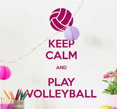 Naklejka Keep Calm And Play Volleyball Tenstickers