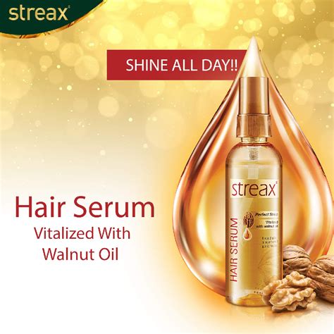 Streax Hair Serum For Women And Men Contains Walnut Oil Instant Shine